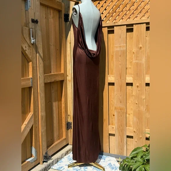 🆕 RAT & BOA 🧿 NWOT Deia Slinky Little Brown Jersey Dress, Sz M US 6 - Picture 8 of 16
